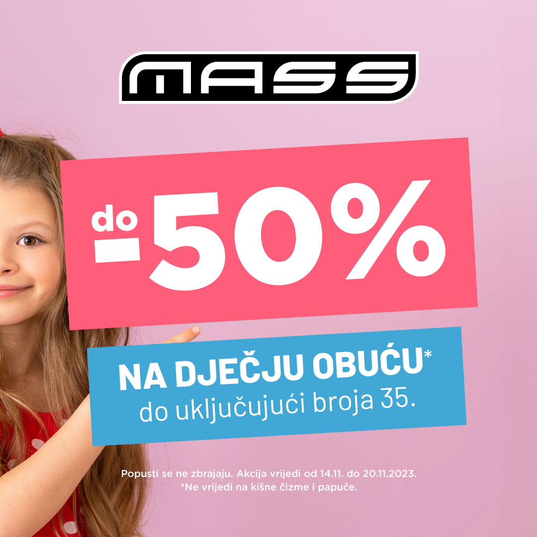 MASS -50% na dječju obuću